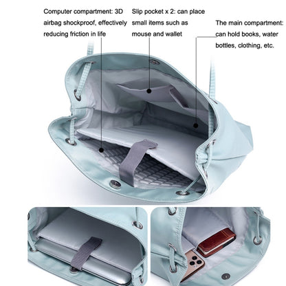 For Apple Macbook Shoulder / Handheld / Messenger Computer Bag, Size: Large(Lake Blue+Gray Mouse Pad) by bashfashion