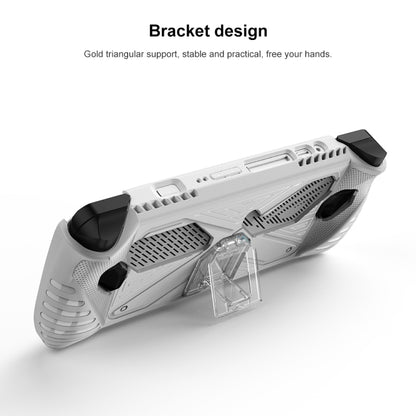 For Asus ROG Ally Game Console TPU Soft Cover With Holder Bracket(Black) by bashfashion