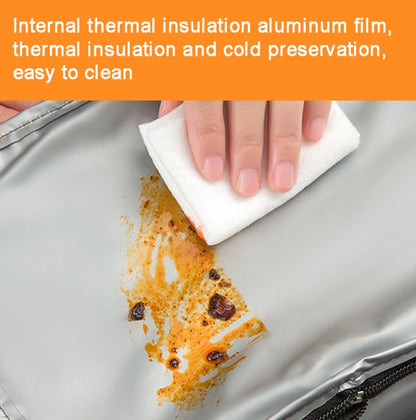 Flannel Toast Bag Double Layer Insulation Lunch Storage Bag Shoulder Bag(Orange) by bashfashion