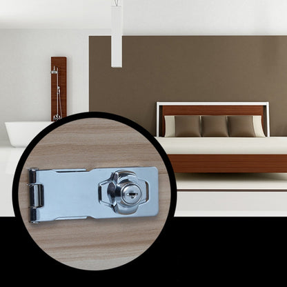 2.5 inch Interlocking No Hole Hook With Locking Hasp Chest Of Drawers Door Lock With Iron Key by bashfashion