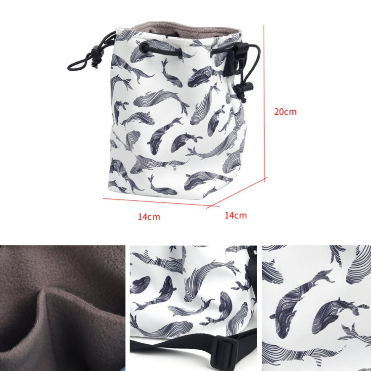 Portable Multifunctional Drawstring Waterproof Storage Bag For Instant Cameras(Whale) by bashfashion