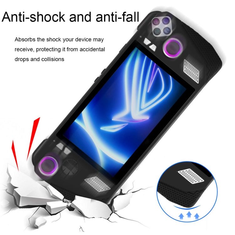 For ASUS ROG Ally Game Console Silicone Protective Cover + Button Cap Set Pocket Gaming Accessories(Blue) by bashfashion