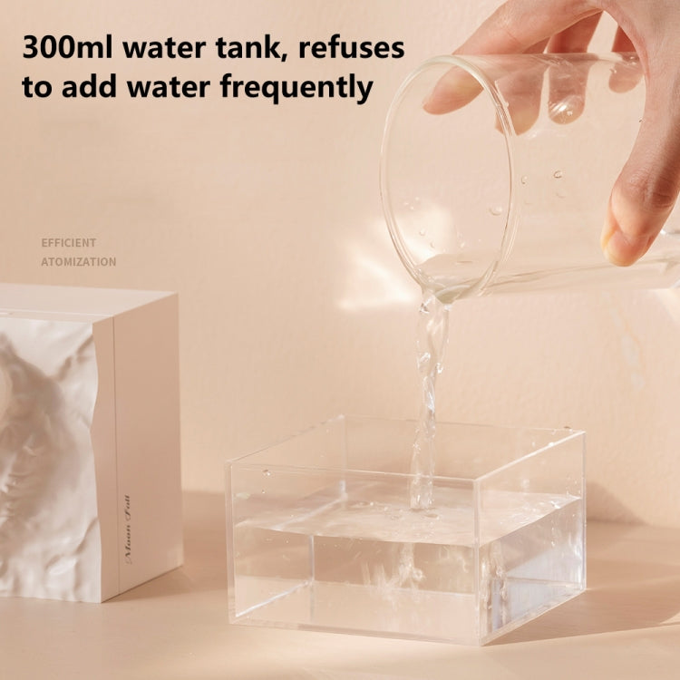 Moon Meteorite Mini Humidifier With Colorful Night Light(White) by bashfashion