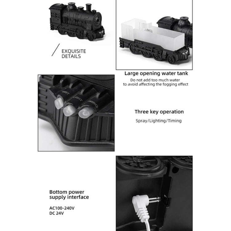 300ml Small Train Essential Oil Diffuser Humidifier With Remote Control UK Plug by bashfashion