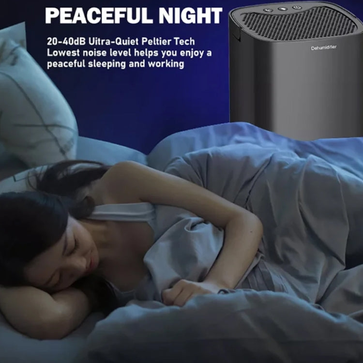 1L 36W Air Dehumidifier for Home Damp Drying Clothes with 7 colors Light US Plug(White) by bashfashion