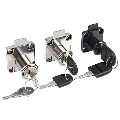 Drawer Lock Furniture Closet Door Office Filing Cabinet Lock, Model: 136-22(Silver Folding Key) by bashfashion