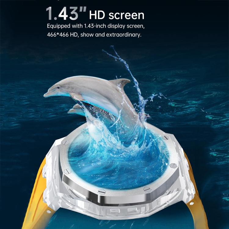 WS-37 1.43-Inch AMOLED IP67 Waterproof Health Monitoring Bluetooth Call Smart Watch(Orange) by bashfashion