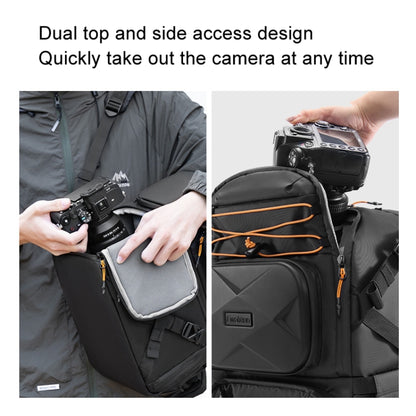 Cwatcun D132 DSLR Camera Backpack Hard-shell Crashproof Waterproof Decompression Shoulder Photo Bag, Color: 2nd Generation Large Black by Cwatcun