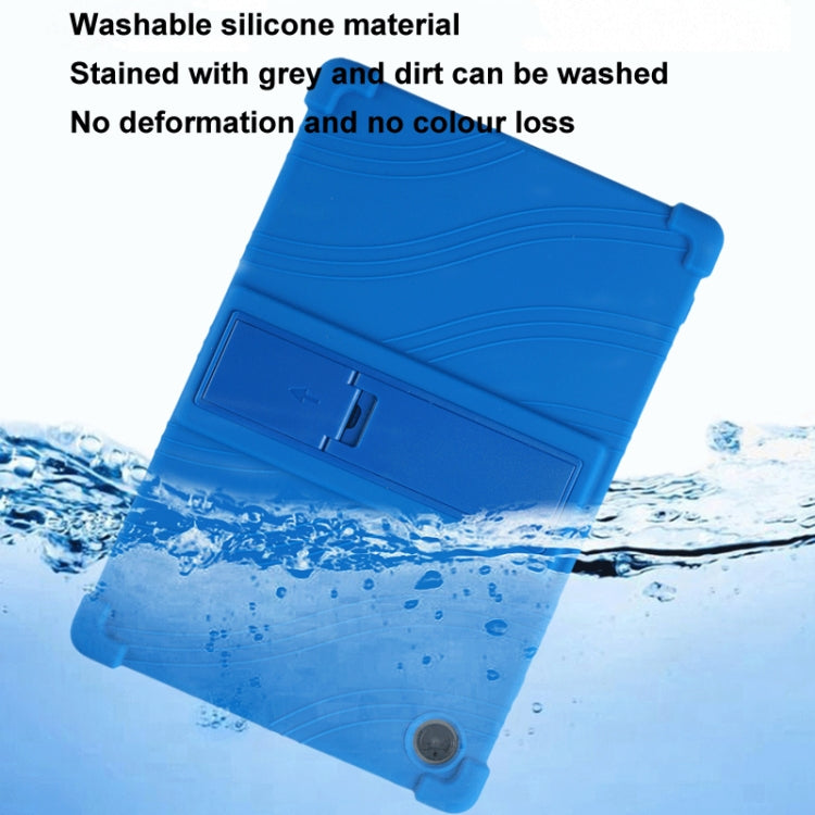 For Samsung Galaxy Tab A9+ Shockproof Silicone Tablet Protective Case With Holder(Blue) by bashfashion