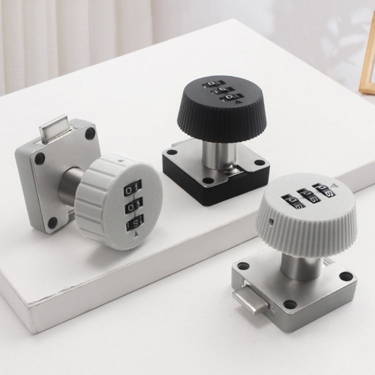 Home Cabinet Desk Drawer Combination Lock Lockers File Security Latches, Style: Black Rounded by bashfashion