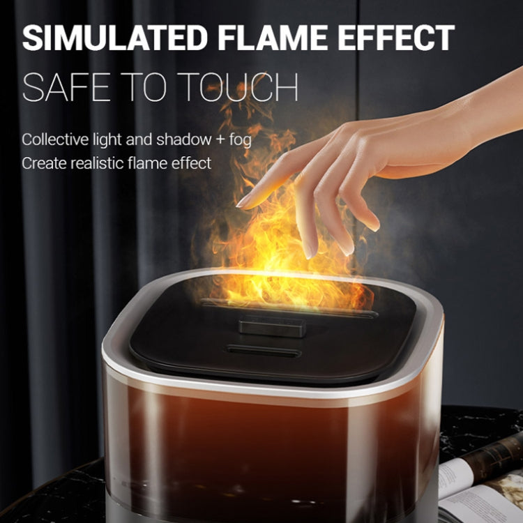 JSQ-58 1.1L large Capacity Digital Display Flame Atomization Humidifier, Color: Matt Black(US Plug) by bashfashion