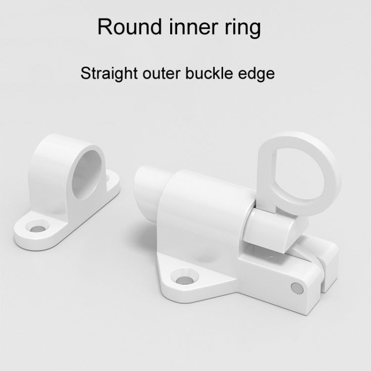 Solid Aluminum Alloy Plane Shape Spring Automatic Rebound Latch(White) by bashfashion