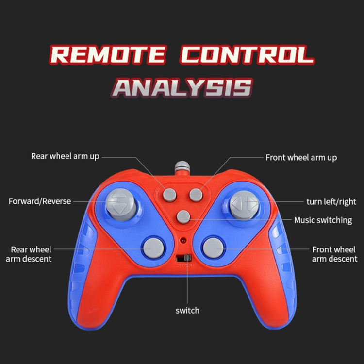 2.4G Kids Remote Control Toy Car Stunt Robot Dog Gesture Sensor Lights Music Spray Climbing Car, Color: Red Dual RC by bashfashion