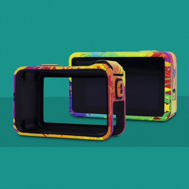 For DJI Action 4 Motion Camera Stickers All Inclusive Photo Frame Color Changing Stickers Accessories, Style: AC4-17 Snake Scale Red by bashfashion