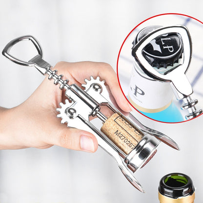 Wine Corkscrew Beer Opener Multifunctional Wine Opening Tool, Style: 446-Upgraded Silver by bashfashion