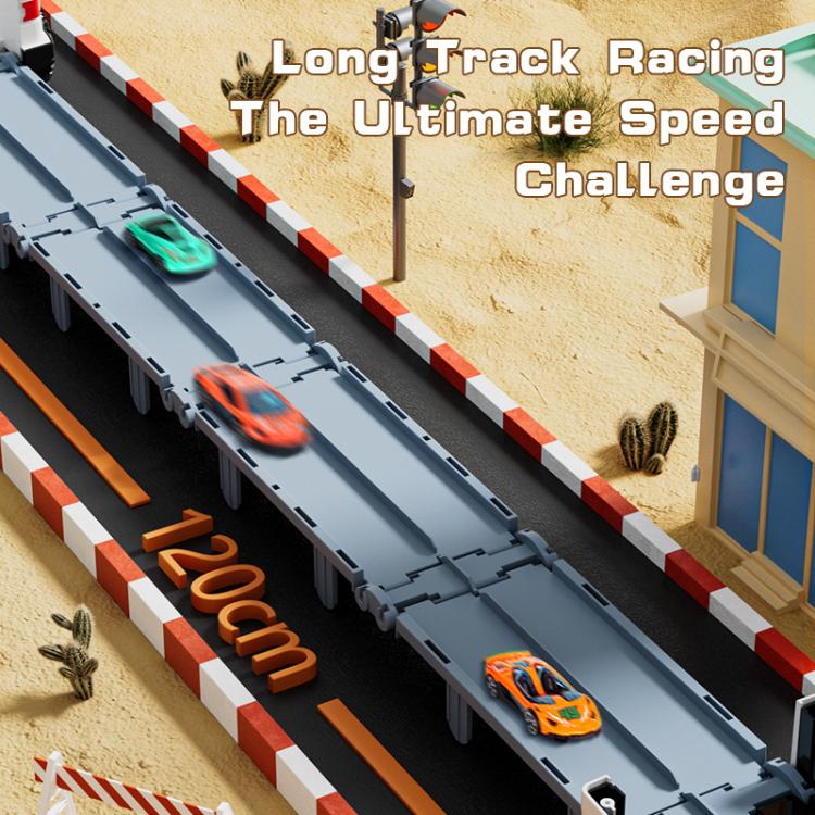 Folding Catapult Car Transformable Track Car Children Simulated Container Storage Car(White) by bashfashion