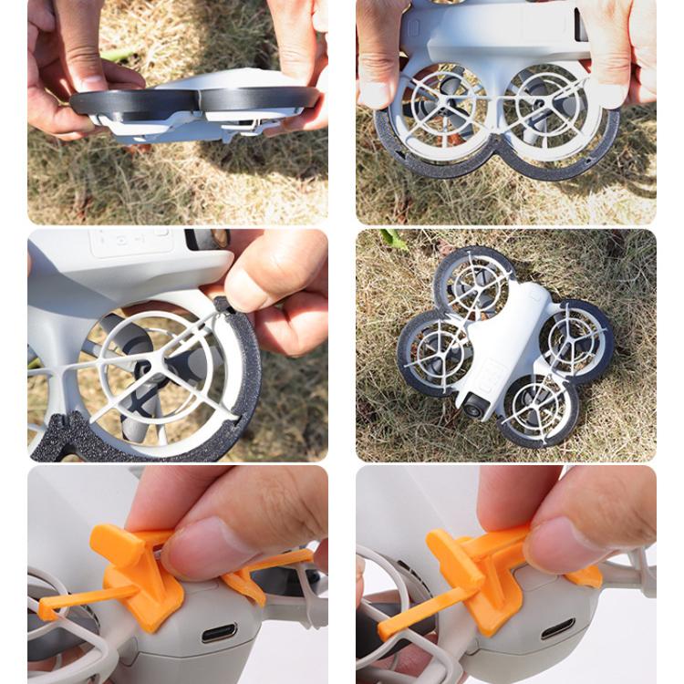 For DJI Neo CQT Impact Protection Cover + Bumper + Folding Stand + Tail Wing 4 In 1 Set(Orange) by CQT