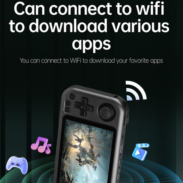 CB408 4.7-inch Touch Screen Handheld Game Console Supports WiFi Android 11 +Linux System 128G(Blue) by bashfashion