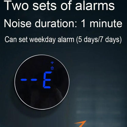 Wifi App Control LED Digital Wall Clock With RGB Light Multi-Functional Alarm Clock(White Shell Black Surface) by bashfashion