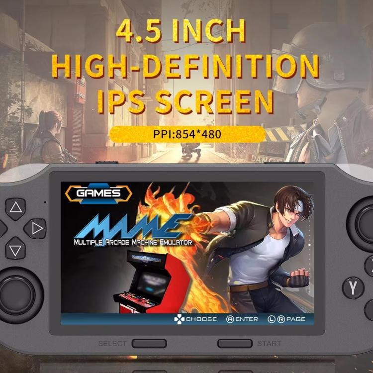 4.5-inch IPS Screen 64G Handheld Game Console Built-in 20000 Games, Model: SF3000 by bashfashion