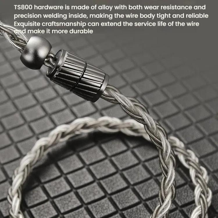 CVJ TS800 Eight Strands Copper Silver Plated Interchangeable Audio Plugs Headphone Upgrade Cable, Style: Type-C MMCX by CVJ