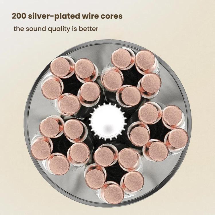 CVJ TS800 Eight Strands Copper Silver Plated Interchangeable Audio Plugs Headphone Upgrade Cable, Style: Type-C MMCX by CVJ