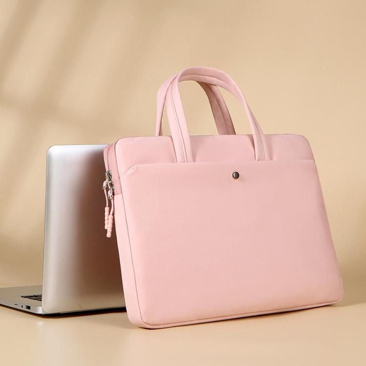 15-15.6inch Universal Laptop Bag Briefcase Multifunctional Shockproof Computer Bag, Color: Pink by bashfashion