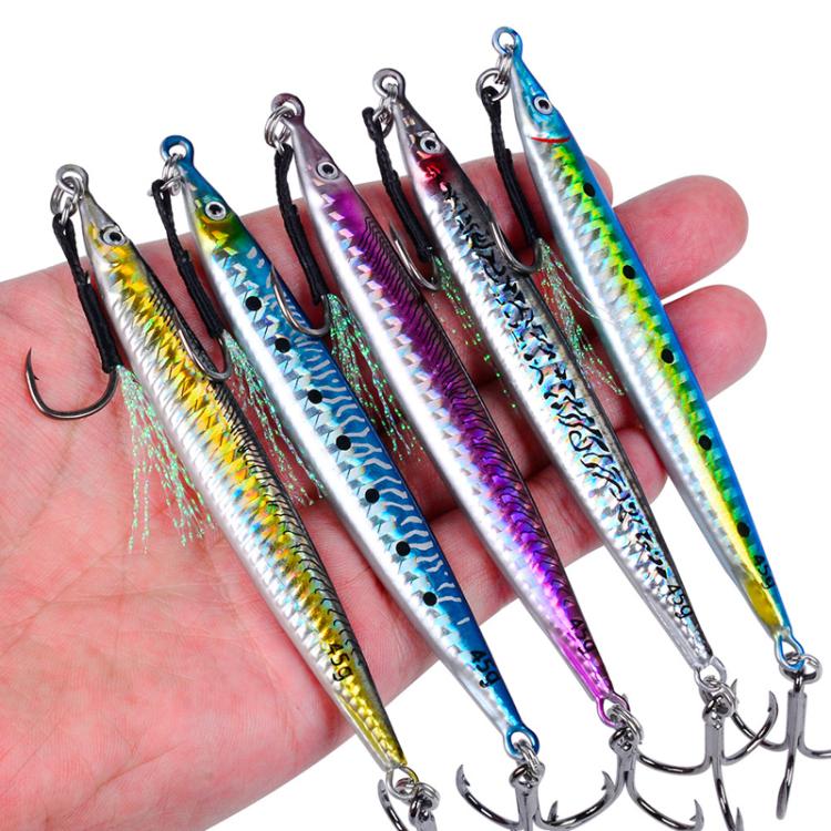 17G PROBEROS LF151 Long-Distance Casting Sinking Lure 3D Fast-Draw Sea Fishing Mackerel Hook(D) by PROBEROS