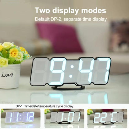 RGB Color Changing 3D Digital Clock With Voice Control, Adjustable Brightness, Temperature Display & Remote, Spec: Upgraded Humidity White by bashfashion
