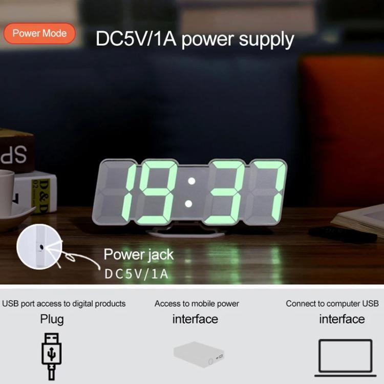 RGB Color Changing 3D Digital Clock With Voice Control, Adjustable Brightness, Temperature Display & Remote, Spec: Upgraded Humidity Black by bashfashion