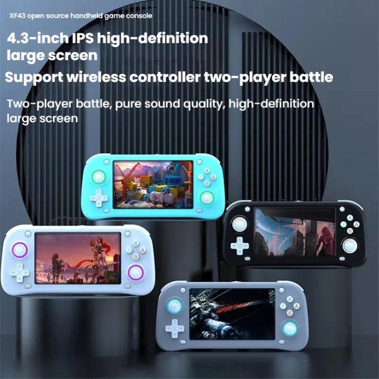 XF43 Retro Handheld Game Console Open Source 4.3 Inch Large Screen Gaming Video Players Console 128G(White) by bashfashion