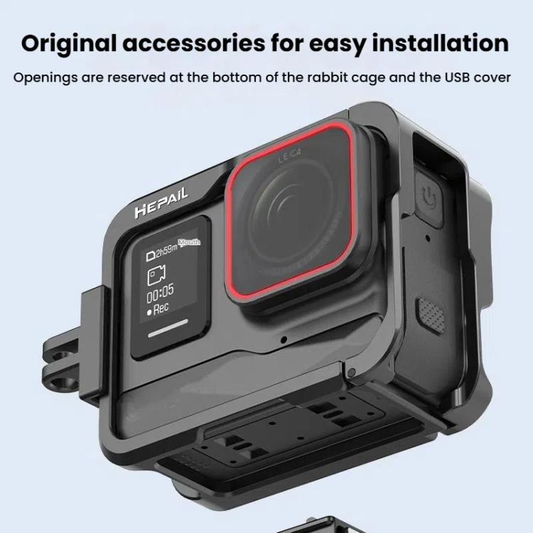 For Insta360 Ace Pro HEPAIL AC-26 Metal Rabbit Cage Camera Frame Accessories by HEPAIL