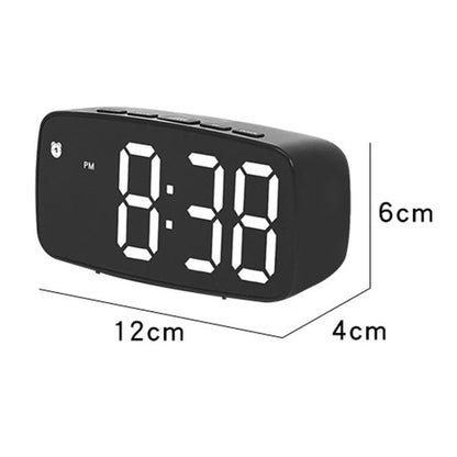LED Electronic Alarm Clock Bedside Vibrator Clock, Color: White Shell White Light by bashfashion