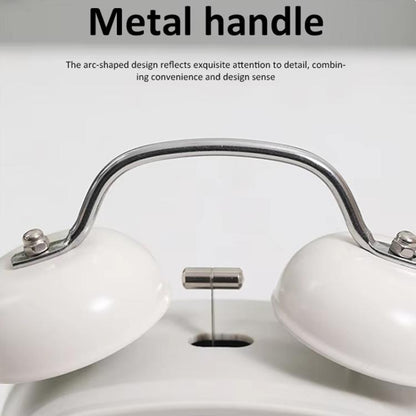 Loud Metal Powerful Ringing Clock LED Multifunction Clock, Color: Black Shell Blue Light by bashfashion