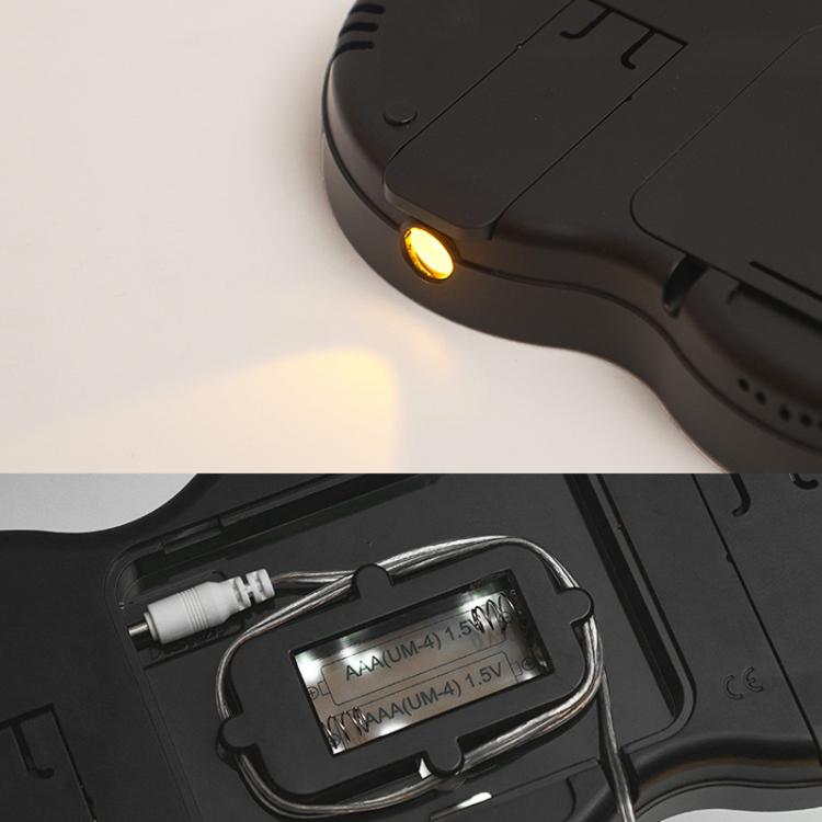 Living Room Digital Wall Clock LED Electronic Clock With Light Multi-Function Remote Control Alarm Clock(White Light) by bashfashion